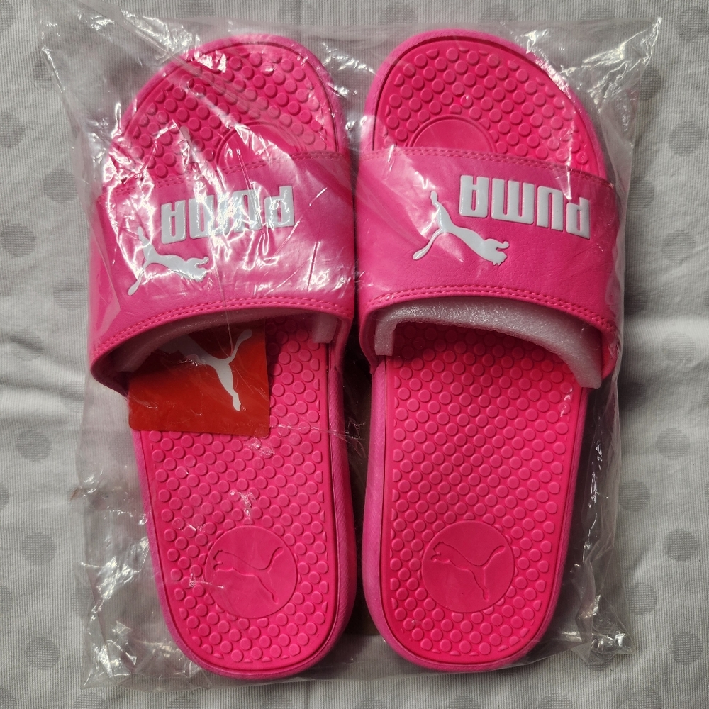 NWT - Puma - Hot Pink - Slide Sandals - Women's Size 9